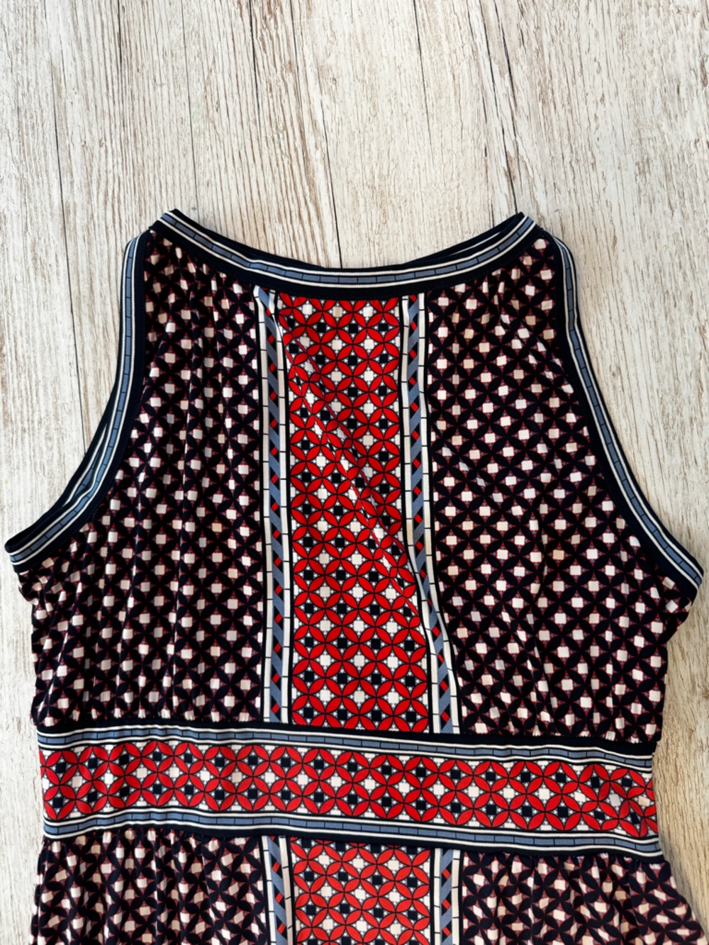 Max Studio Sleeveless Maxi Dress Geometric Patterned M - Picture 4 of 12